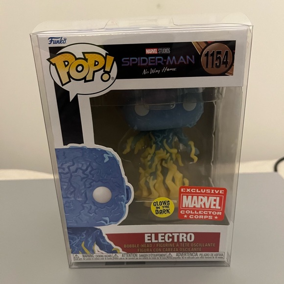 Spider-Man No Way Home Electro GITD #1554 Marvel Collector Corps Funko Pop 1154 - Picture 1 of 7
